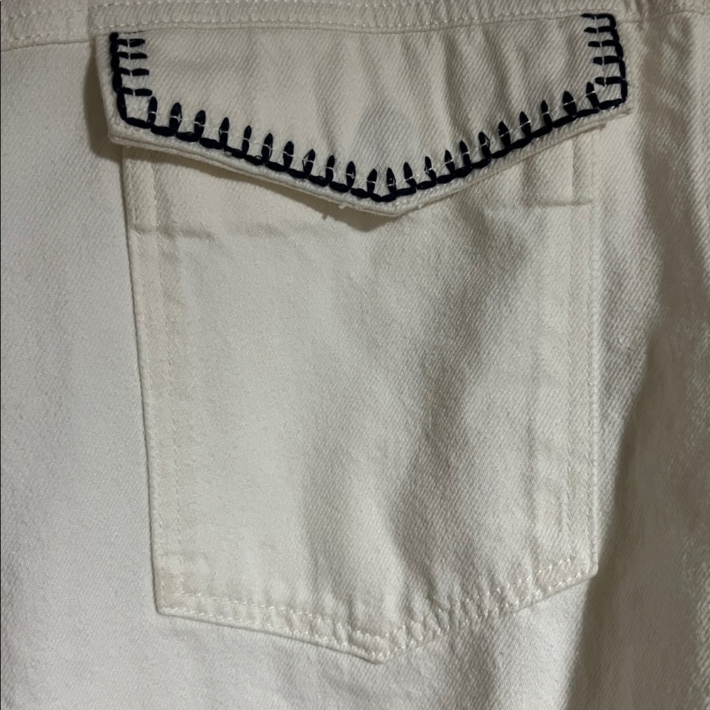 Pilcro Tillie Relaxed Denim Shacket Whipstitch Edition - Picture 4 of 6